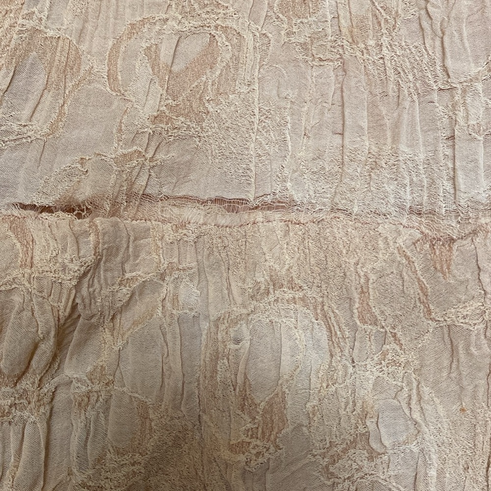Y2K Ralph Lauren Tan Boho Tiered Ruffle Wrap Maxi Dress - Picture 8 of 10